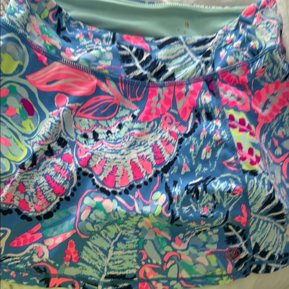 Lilly Pulitzer Vibrant Floral Mini Skirt - Blue and Pink